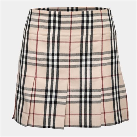 burberry nova mini skirt|Burberry pleated wool skirt.